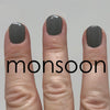 Fingers painted with Monsoon
